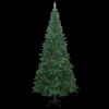 Artificial Christmas Tree with LEDs L 94.5" Green