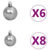 Frosted Christmas Tree with LEDs&Ball Set Pinecones 59.1"