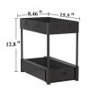 2 sets Under Sink Organizers and Storage Bathroom Organizer Under Sink, Pull Out Cabinet Organizer for Kitchen Bathroom Sink Storage, Pack of 2-layer