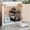 2 sets Under Sink Organizers and Storage Bathroom Organizer Under Sink, Pull Out Cabinet Organizer for Kitchen Bathroom Sink Storage, Pack of 2-layer