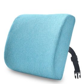 Office Waist Cushion Waist Support For A Long Time Pillow (Option: Sky Blue-33x32x10cm)