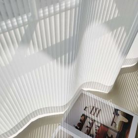 Vertical Blinds Vertical Dream White Curtain (Option: White-270cmx250cm punching)